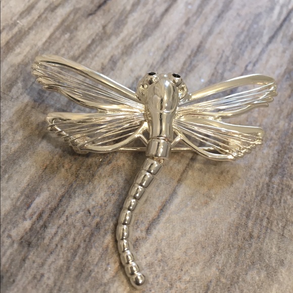 Silver Dragonfly enhancer/ pin - Picture 2 of 3